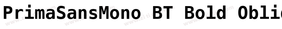 PrimaSansMono BT Bold Oblique字体转换
